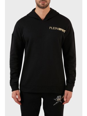 Plein Sport Pamuklu Baskılı Regular Fit Kapüşonlu Sweat Erkek Sweat FIPSC131598