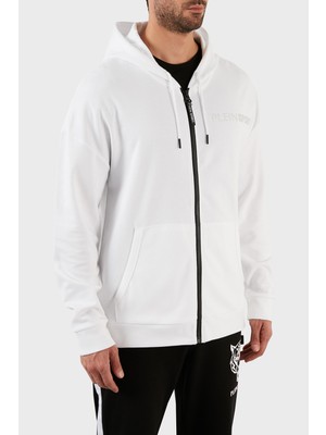 Plein Sport Pamuklu Regular Fit Fermuarlı Kapüşonlu Sweat Erkek Sweat FIPSZ132801