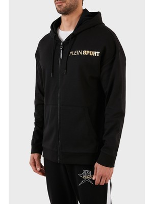 Plein Sport Pamuklu Regular Fit Fermuarlı Kapüşonlu Sweat Erkek Sweat FIPSZ132898