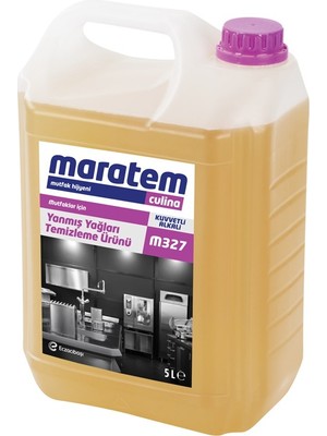 Maratem M327 Yanmış Yağ Temizleyici Ürün Mutfak Ekipmanları İçin 5 L Alkalin Formül