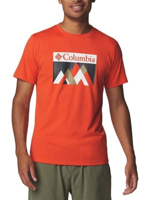 Columbia Zero Rules Short Sleeve Graphic Turuncu T-Shirt