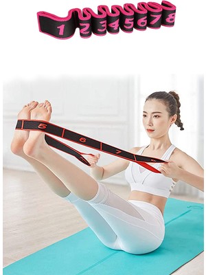 Technojet 8 Seviyeli Direnç Bandı Spor Egzersiz Aerobik Pilates Squat Lastiği Fitness Yoga