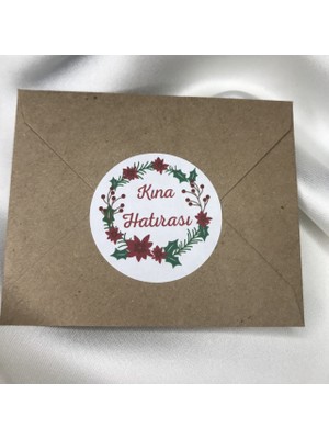 Casalinghi Kına Hatırası Etiketi Yuvarlak Mat Sticker 4 cm (33 Adet)