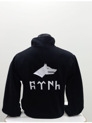 Ötüken Giyim Erkek Polar Mont Göktürk Nakış İşlemeli Outdoor Kullanım İçin Rahat Tasarım