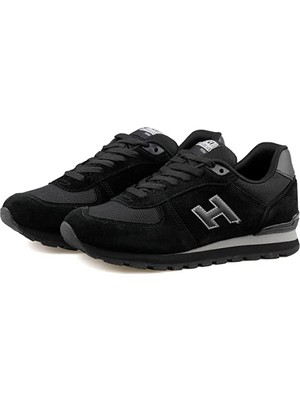 Hammer Jack 19250-22 G Peru Hakiki Deri Sneakers Ayakkabı Siyah Füme