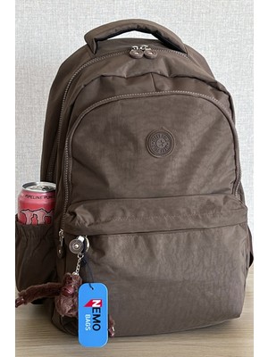 Nemo Bags Okul Çantası Siyah Büyük BoySu Geçirmez Kumaş Laptop Bölmeli Seyahat Çantası 45X30X15CM