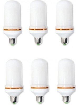 Viralighting 6ADET Alevli LED Ampul 5W Amber Renk CT-4059