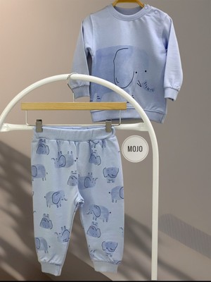 Mojo Erkek Bebek Filli Eşofman Takımı 6101 Mavi