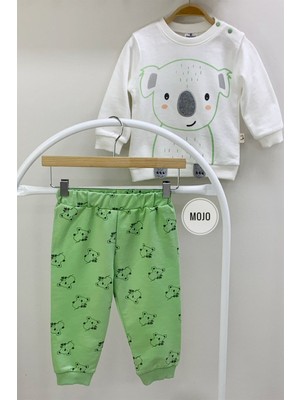 Mojo Erkek Bebek Koala Desenli Eşofman Takımı 61002 Yeşil