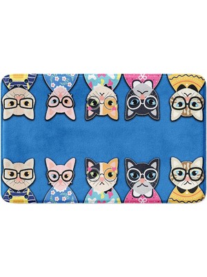 Monnhein Sevimli Tasarımlı Mikrofiber Banyo Paspası, Kaymaz Taban, Makinede Yıkanabilir (40X60)