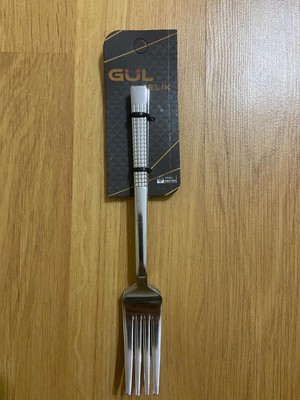 Gül Çelik Kareli Yemek Çatalı (6ADET)