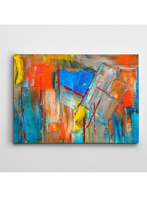 Dekolata Turuncu Renkler Soyut Kanvas Tablo