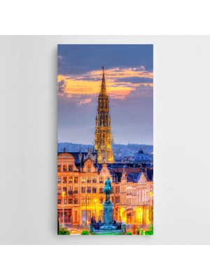 Dekolata Brüksel Panoramik Kanvas Tablo