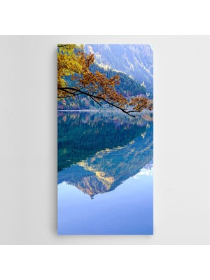 Dekolata Göle Yansıyan Dağ Kanvas Tablo