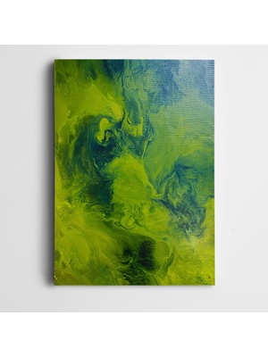 Dekolata Soyut Yeşil Kanvas Tablo