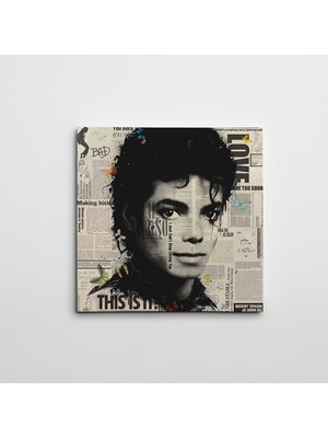 Dekolata Michael Jackson Kare Kanvas Tablo