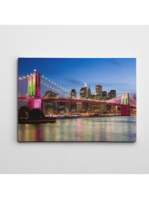 Dekolata Brooklyn Işıklı Kanvas Tablo
