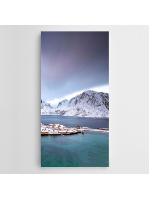 Dekolata Kış Manzarası ve Kasaba Kanvas Tablo