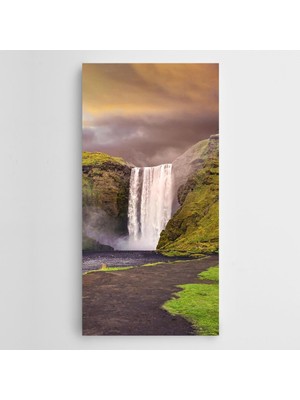 Dekolata Şelale Panoramik Kanvas Tablo