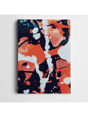 Dekolata Pembe Siyah Soyut Geçişler Kanvas Tablo