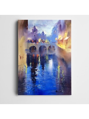 Dekolata Soyut Manzara Köprü Kanvas Tablo