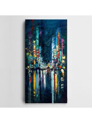 Dekolata Renkli Işıklar Panoramik Kanvas Tablo