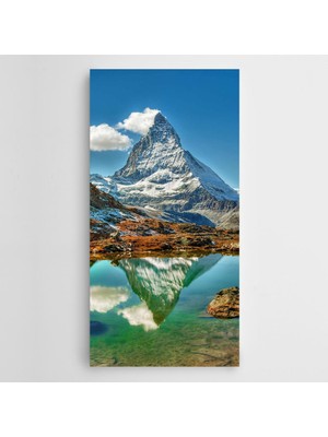 Dekolata Dağ Manzarası Panoramik Kanvas Tablo