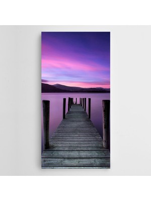 Dekolata Akşam Üzeri Iskele Panoramik Kanvas Tablo