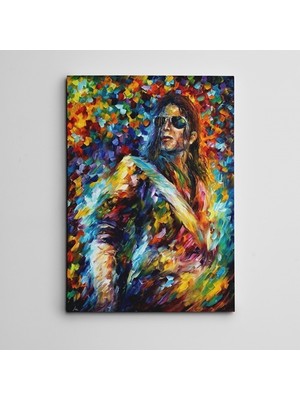 Dekolata Michael Jackson Yağlıboya Reprodüksiyon Kanvas Tablo