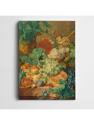 Dekolata Meyveler ve Çiçekler Kanvas Tablo