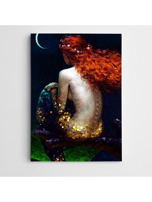 Dekolata Deniz Kızı Modern Kanvas Tablo