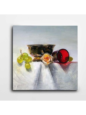 Dekolata Natürmort Kare Kanvas Tablo
