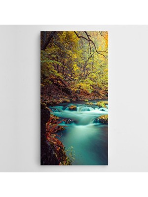 Dekolata Dere Ağaçlar Panoramik Kanvas Tablo