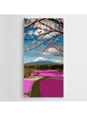 Dekolata Parkta Pembe Çiçekler Kanvas Tablo