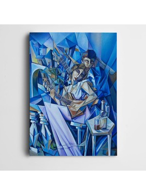 Dekolata Müzisyen Sevgililer Kanvas Tablo