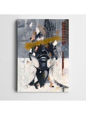 Dekolata Afrikalı Kadın Dekoratif Modern Kanvas Tablo