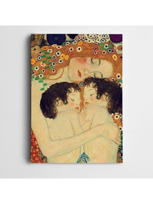 Dekolata Anne ve Çocuklar Kanvas Tablo