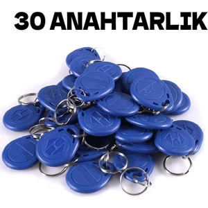 Electrimax Manyetik Anahtarlık -30adet Rfid Keyfob Göstergeç Anahtarlık 125 Khz Proximity Tag-30