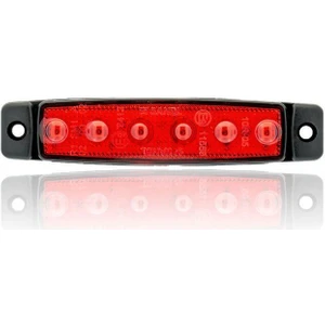 24V Üniversal Parmak 6 LED Basamak Kırmızı SBB24R6