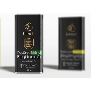 Natürel Birinci Erken Hasat Zeytinyağı Soğuk Sıkım 5 Lt