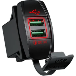 12-24 Volt Araç/Tekne/Motorsiklet İçin 3.0 A ( Quick ) Hızlı Şarj Kırmızı Renk