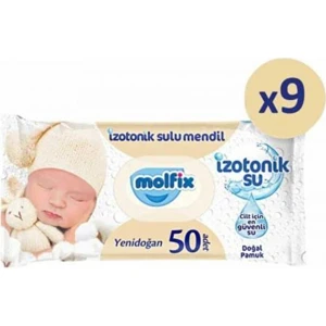 Yenidoğan Izotonik Islak Mendil 9 Paket x 50 Yaprak- 450 Yaprak