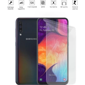 Kip GSM Samsung Galaxy A50 Ekran Koruyucu Tam Kaplayan Esnek Kırılmaz Nano Temperli