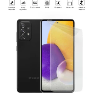 Kip GSM Samsung Galaxy A72 Ekran Koruyucu Tam Kaplayan Esnek Kırılmaz Nano Temperli
