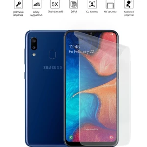 Kip GSM Samsung Galaxy A20E Ekran Koruyucu Tam Kaplayan Esnek Kırılmaz Nano Temperli
