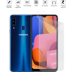 Kip GSM Samsung Galaxy A20S Ekran Koruyucu Tam Kaplayan Esnek Kırılmaz Nano Temperli