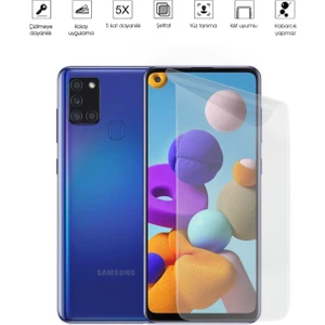 Kip GSM Samsung Galaxy A21S Ekran Koruyucu Tam Kaplayan Esnek Kırılmaz Nano Temperli