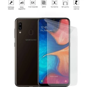 Kip GSM Samsung Galaxy A20 Ekran Koruyucu Tam Kaplayan Esnek Kırılmaz Nano Temperli