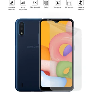 Kip GSM Samsung Galaxy A01 Ekran Koruyucu Tam Kaplayan Esnek Kırılmaz Nano Temperli