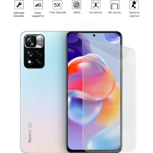 Kip GSM Xiaomi Redmi Note 11 Pro Plus Ekran Koruyucu Tam Kaplayan Esnek Kırılmaz Nano Temperli